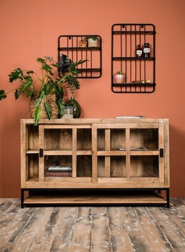 Impressionen zu HSM Collection Wandregal Mangoholz/Eisen, Bild 1