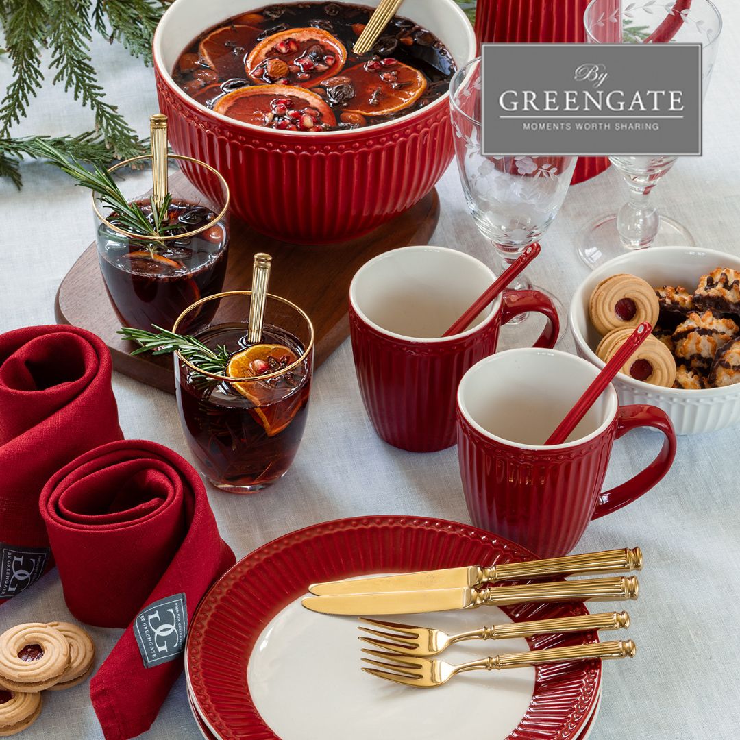 GreenGate Alice claret red Geschirr