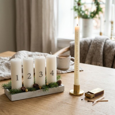 Weihnachts- & Adventskerzen