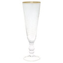 Champagner Glas Cutting mit Gold