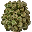 IB Laursen Vase Lotus Grün aus glasiertem Steingut