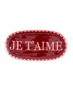 RICE Metall-Tablett Oval JE T'AIME